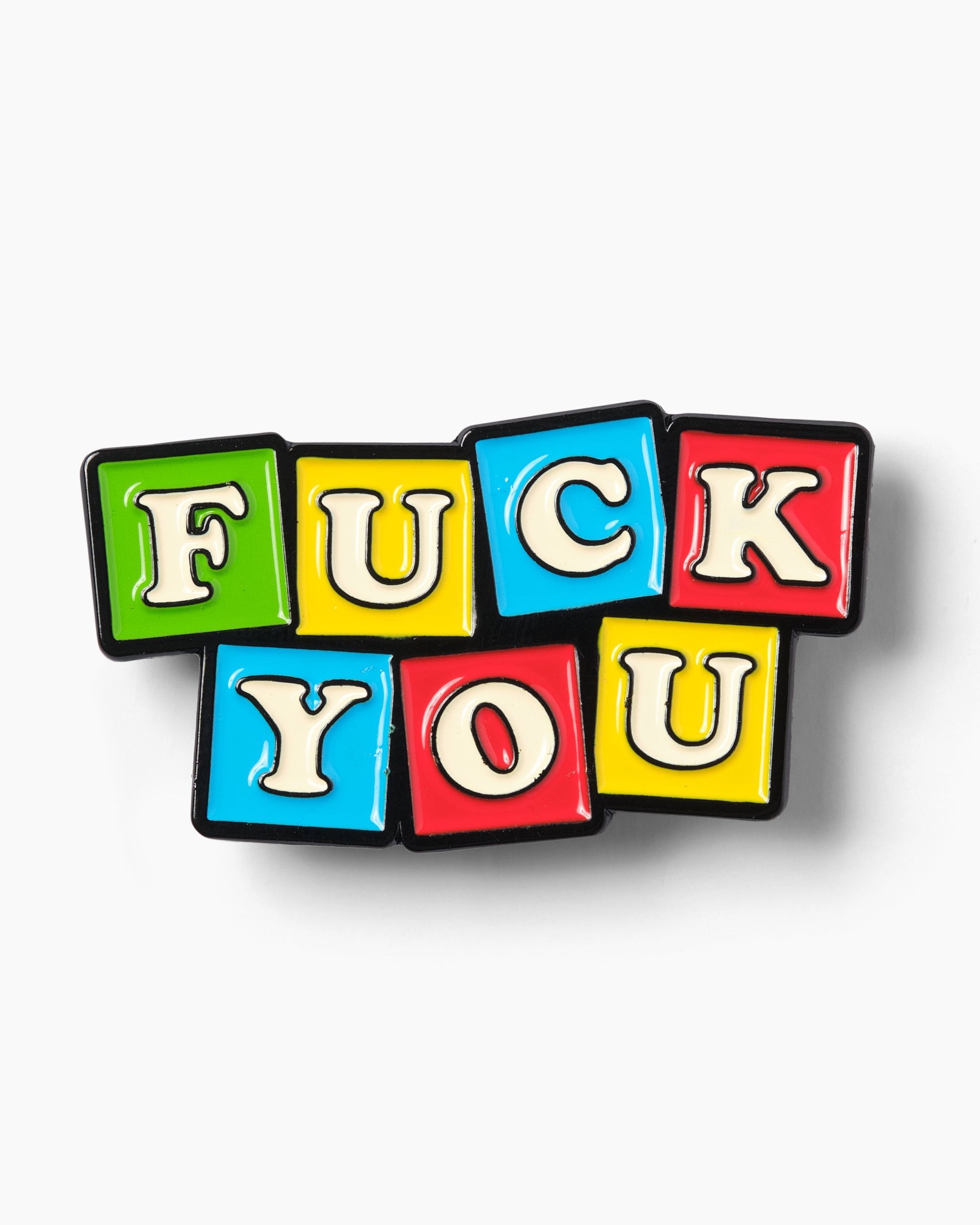 Fuck You Blocks Enamel Pin Unisex T-shirt, Sweatshirt, Hoodie, Long Sleeve Tee - T-Shirt, Sweatshirt, Hoodie