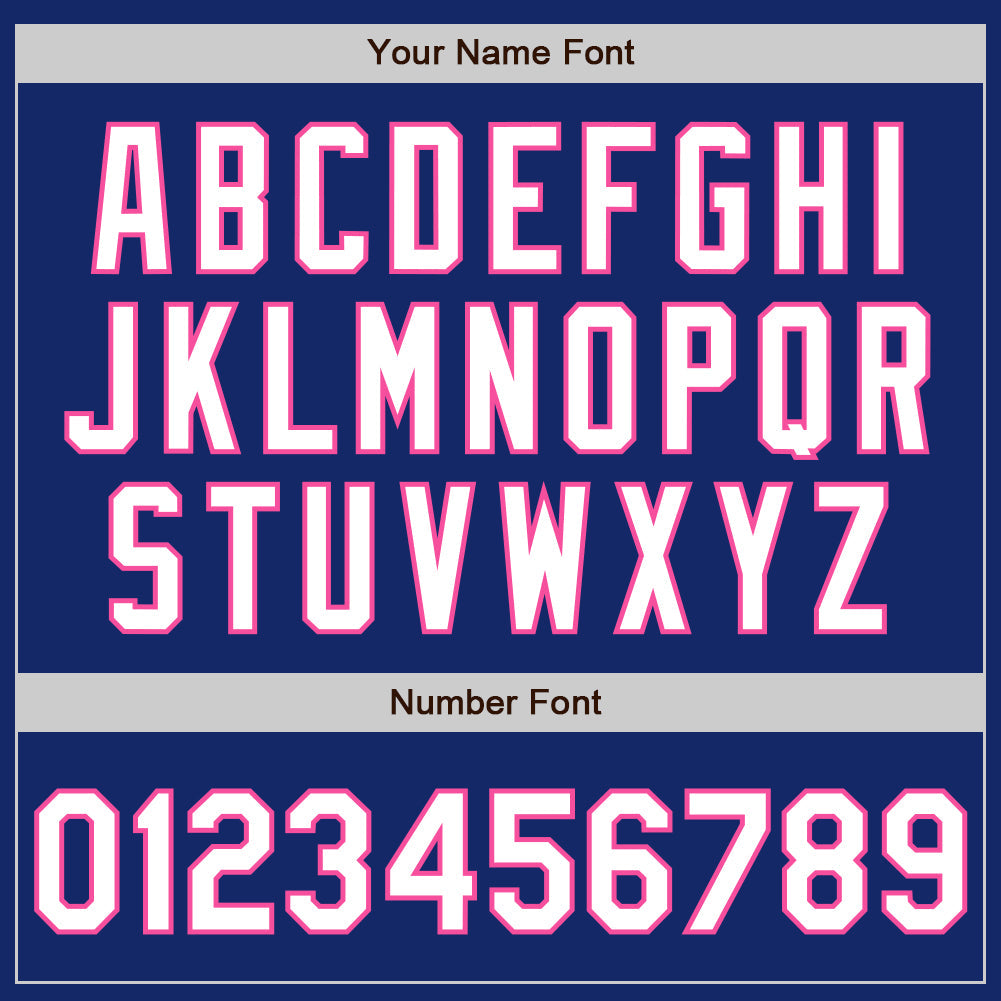 Custom Royal White-Pink Gradient Classic Vertical Stripe Authentic Baseball Jersey baseball jersey product view 5