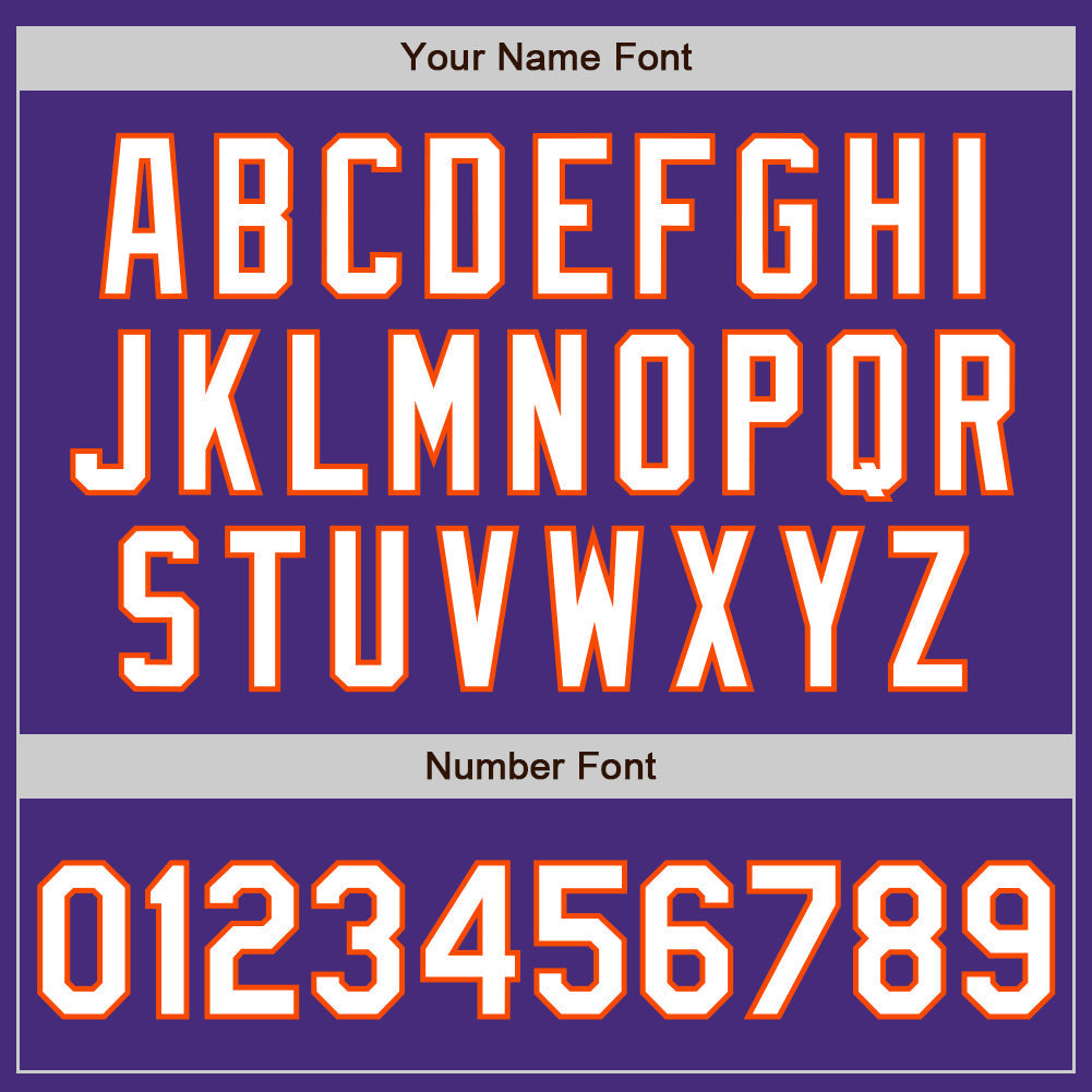 Custom Purple White-Orange Gradient Classic Vertical Stripe Authentic Baseball Jersey baseball jersey product view 5