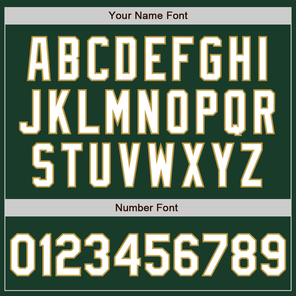 Custom Green White-Old Gold Gradient Classic Vertical Stripe Authentic Baseball Jersey baseball jersey product view 5