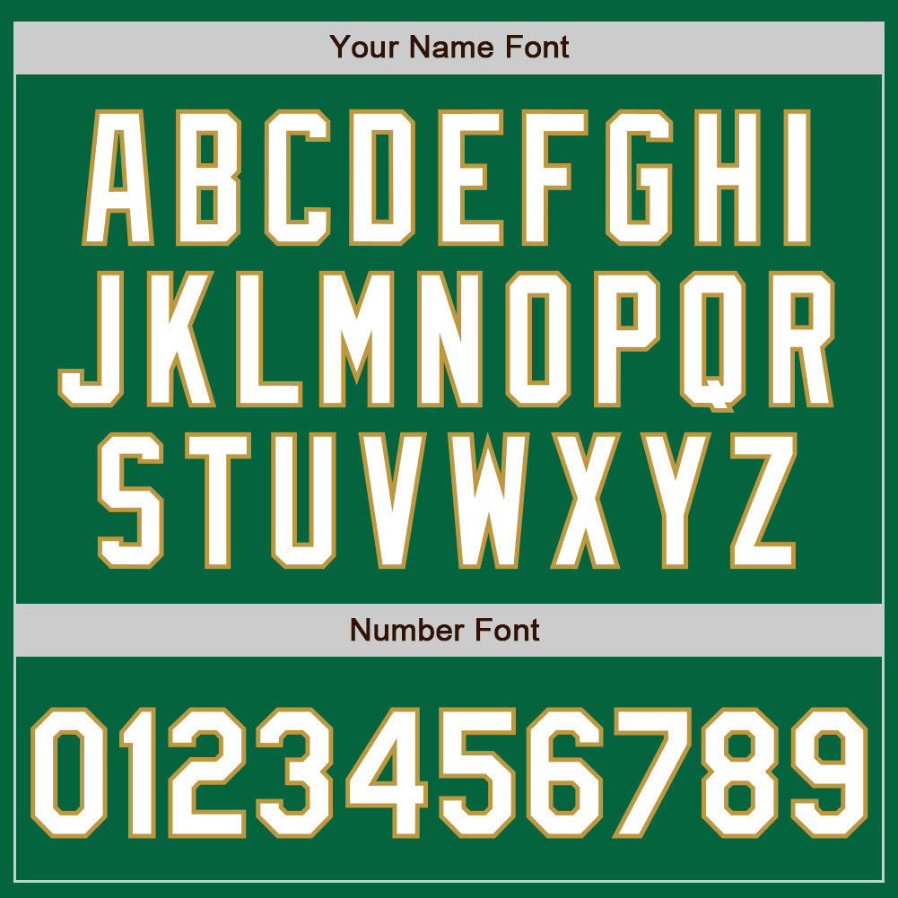 Custom Kelly Green White-Old Gold Gradient Classic Vertical Stripe Authentic Baseball Jersey baseball jersey product view 5