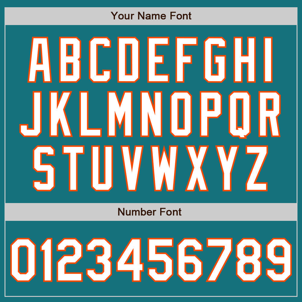 Custom Teal White-Orange Gradient Classic Vertical Stripe Authentic Baseball Jersey baseball jersey product view 5