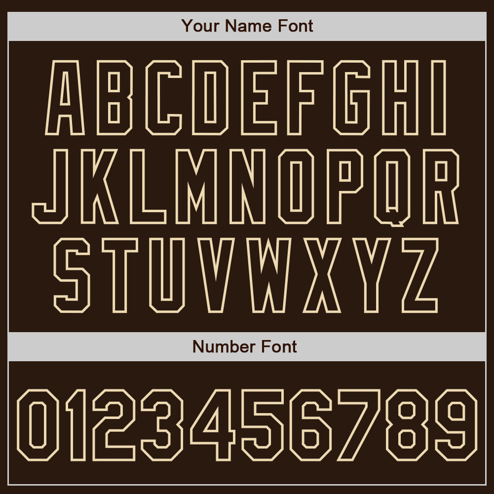 Custom Brown Cream-Cream Gradient Classic Vertical Stripe Authentic Baseball Jersey baseball jersey product view 5