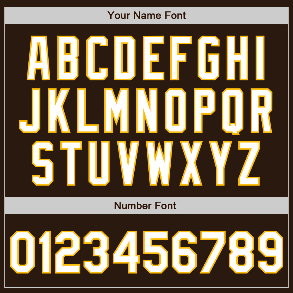 Custom Brown White-Gold Gradient Classic Vertical Stripe Authentic Baseball Jersey baseball jersey product view 5