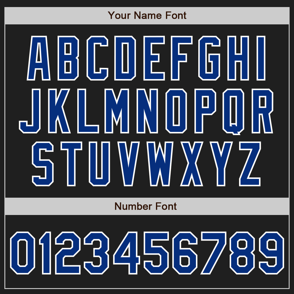 Custom Black Royal-White Classic Vertical Stripe Fluid Liquid Texture Authentic Baseball Jersey baseball jersey product view 5