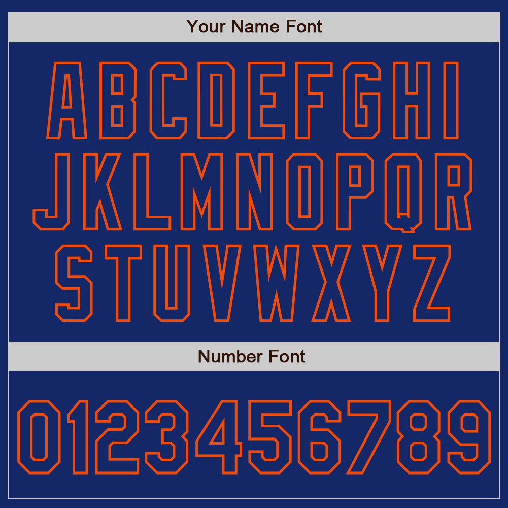 Custom Royal-Orange Classic Vertical Stripe Fluid Liquid Texture Authentic Baseball Jersey baseball jersey product view 5