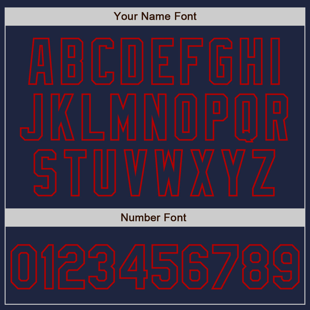 Custom Navy-Red Classic Vertical Stripe Fluid Liquid Texture Authentic Baseball Jersey baseball jersey product view 5