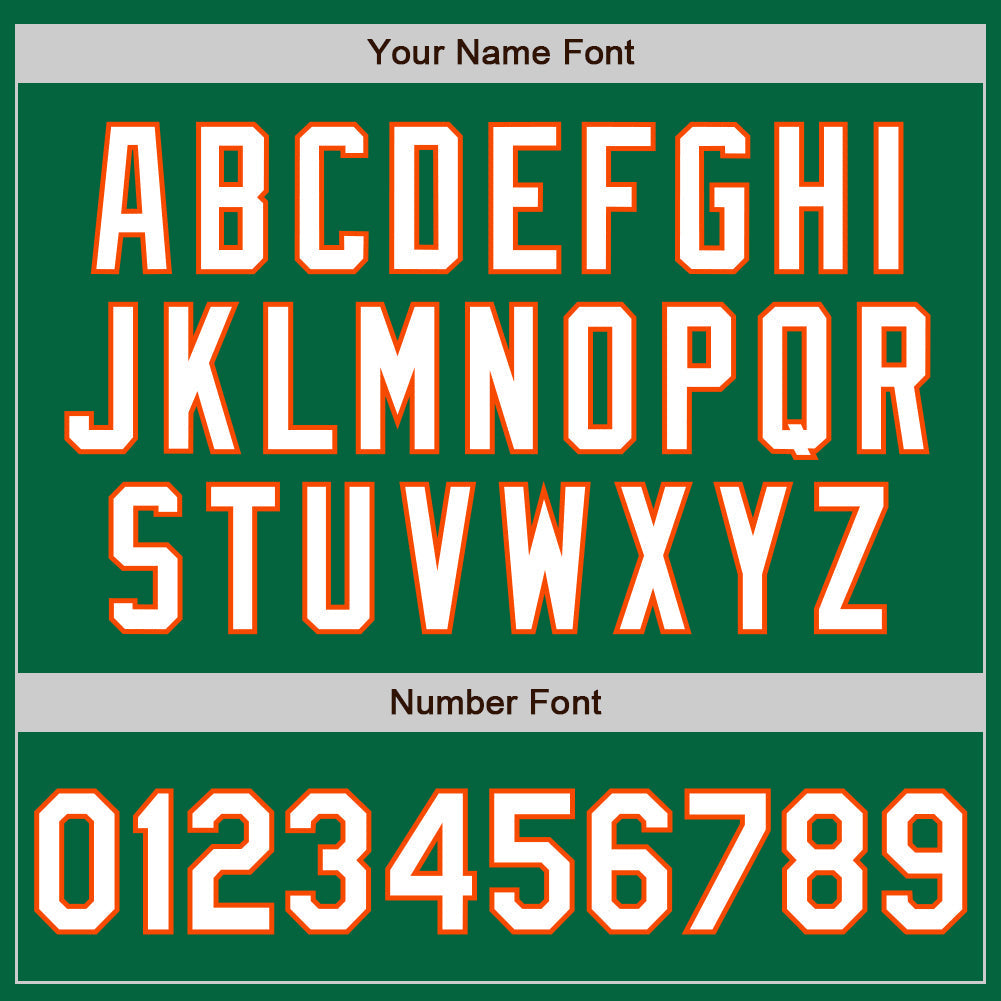 Custom Kelly Green White-Orange Classic Vertical Stripe Fluid Liquid Texture Authentic Baseball Jersey baseball jersey product view 5