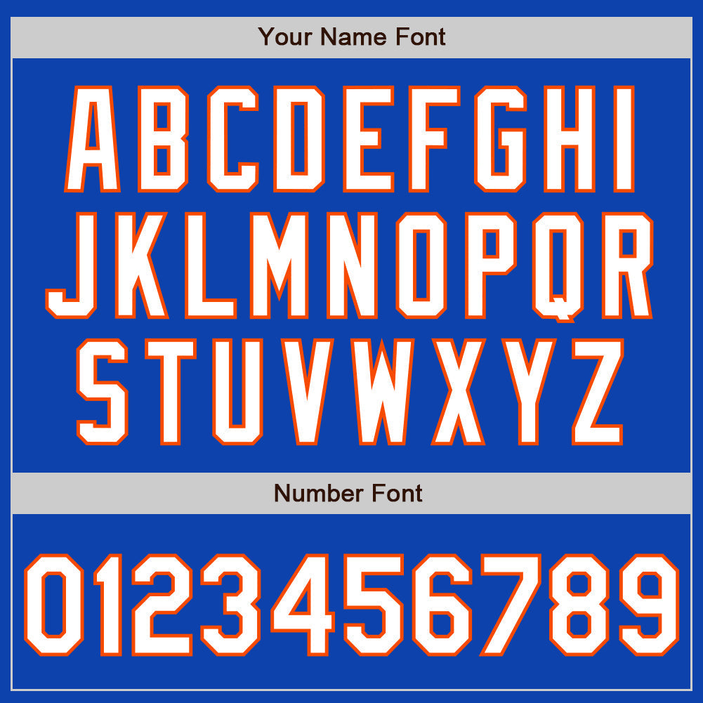 Custom Thunder Blue White-Orange Classic Vertical Stripe Fluid Liquid Texture Authentic Baseball Jersey baseball jersey product view 5