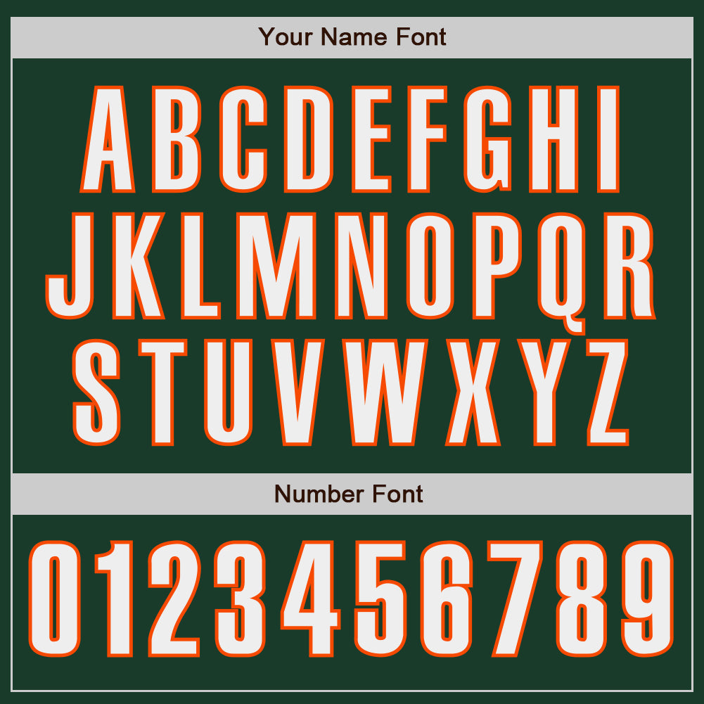 Custom Green White-Orange Classic Color Block Side Panel Stripe Authentic Baseball Jersey baseball jersey product view 5