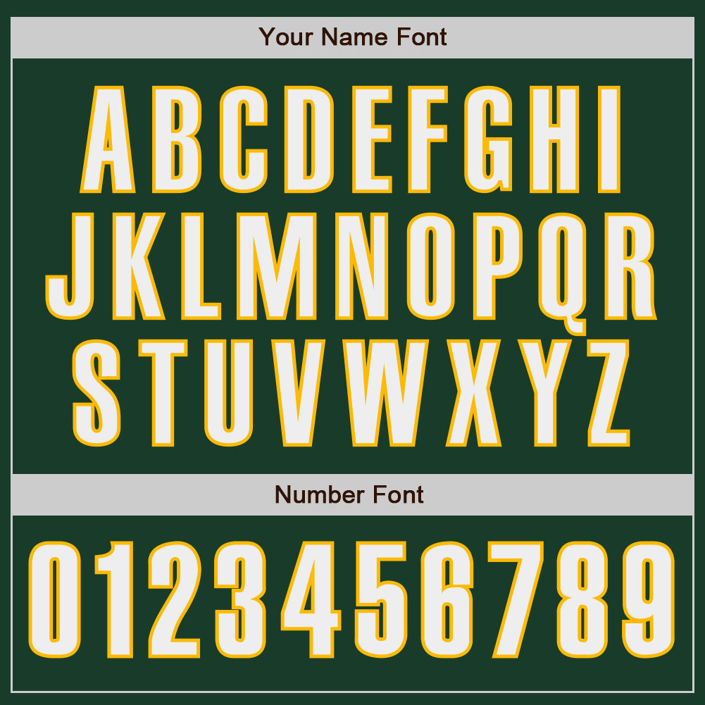 Custom Green White-Gold Classic Color Block Side Panel Stripe Authentic Baseball Jersey baseball jersey product view 5