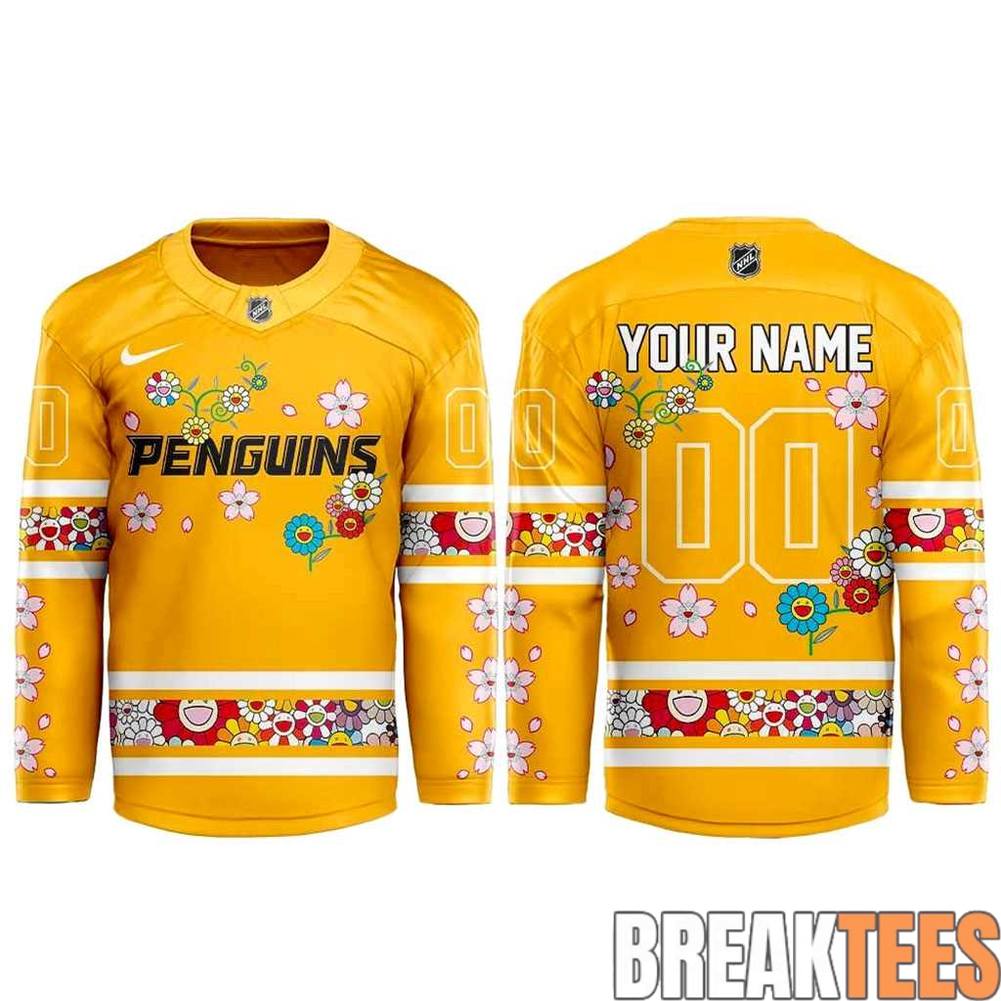 Pittsburgh Penguins x Takashi Murakami Hockey Jersey Unisex T-shirt, Sweatshirt, Hoodie, Long Sleeve Tee - T-Shirt, Sweatshirt, Hoodie