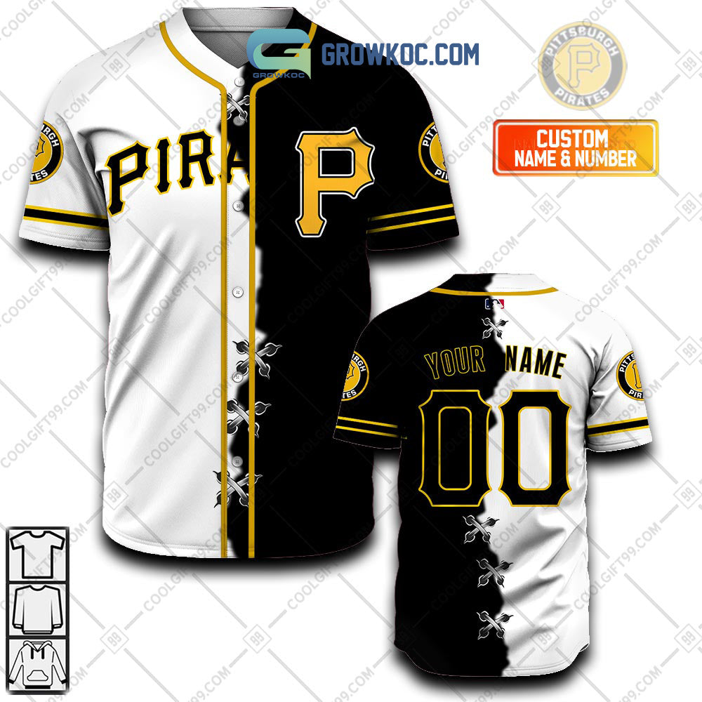 Pittsburgh Pirates MLB Personalized Mix Baseball Jersey baseball jersey product view 1