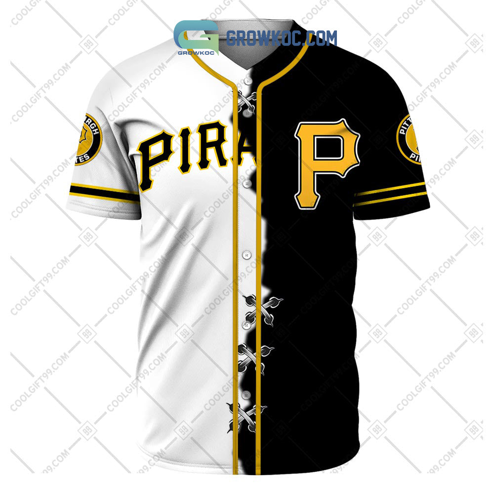 Pittsburgh Pirates MLB Personalized Mix Baseball Jersey baseball jersey product view 2