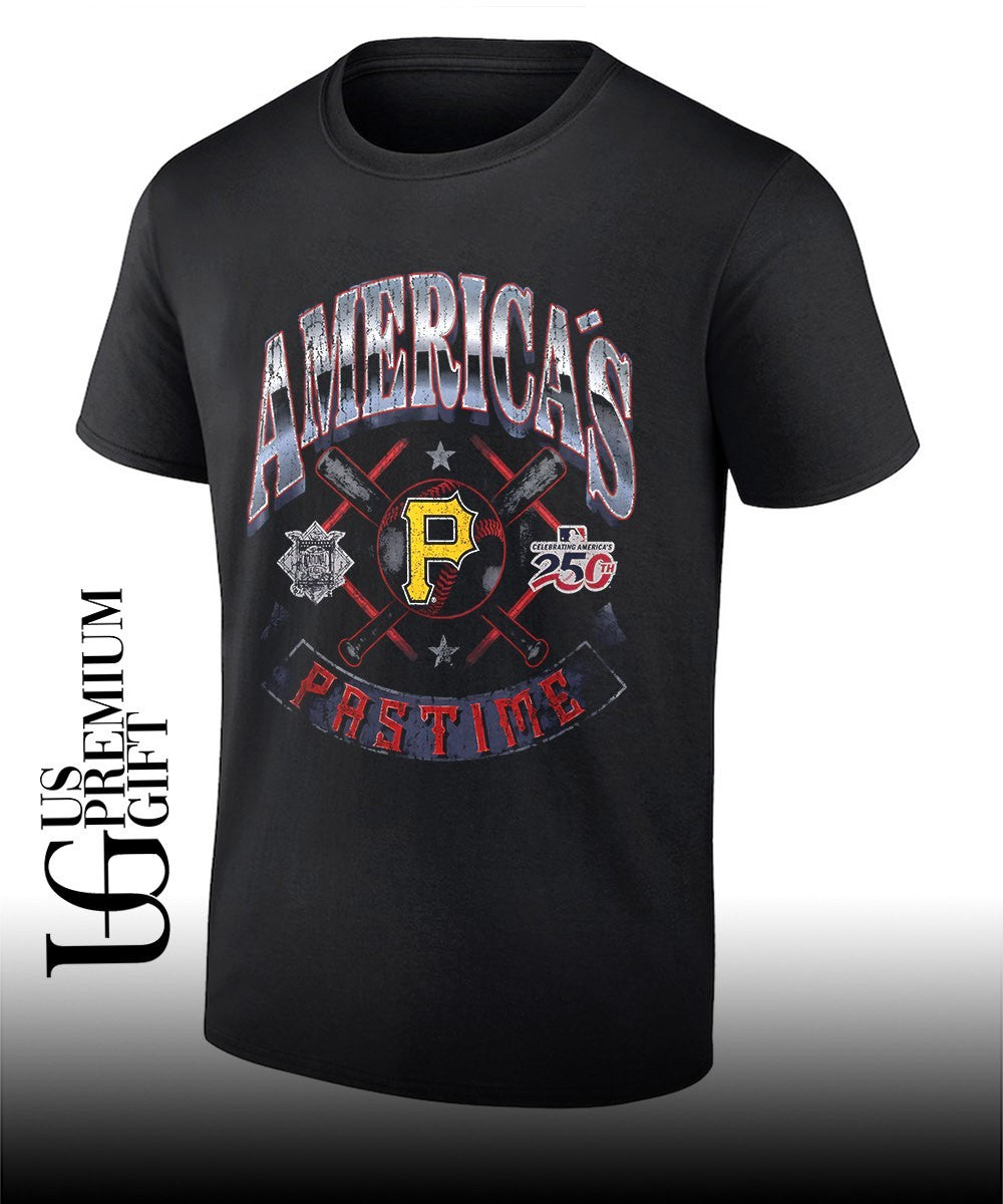 Pittsburgh Pirates baseball Americana 250th Pastime celebrating logo shirt Unisex T-shirt, Sweatshirt, Hoodie, Long Sleeve Tee - T-Shirt, Sweatshirt, Hoodie