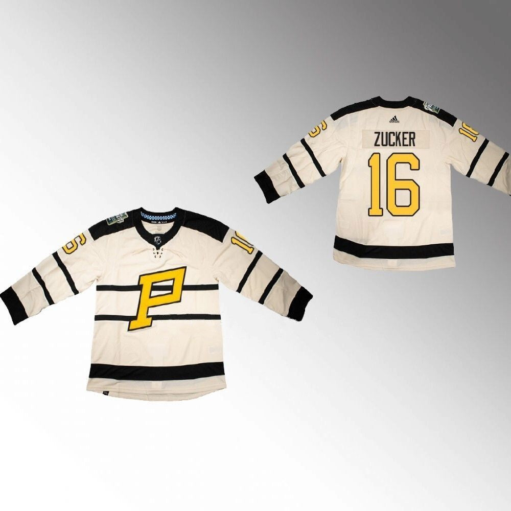 Pittsburgh Penguins #16 Jason Zucker 2023 Winter Classic Primegreen Cream Jersey Hockey Jersey hockey jersey product view 1