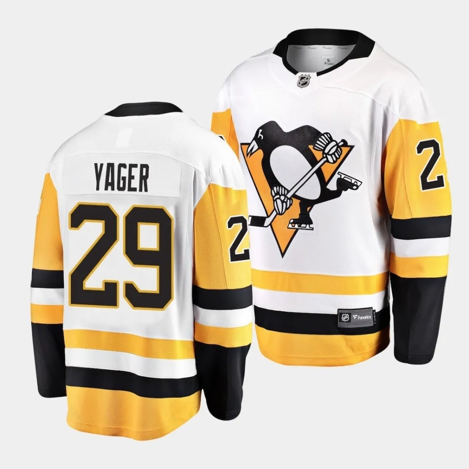 Pittsburgh Penguins #29 Brayden Yager Away White Jersey 2023 NHL Draft Hockey Jersey hockey jersey product view 1