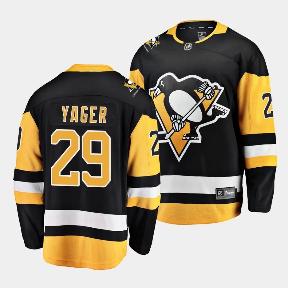 Pittsburgh Penguins #29 Brayden Yager Home Black Jersey 2023 NHL Draft Hockey Jersey hockey jersey product view 1