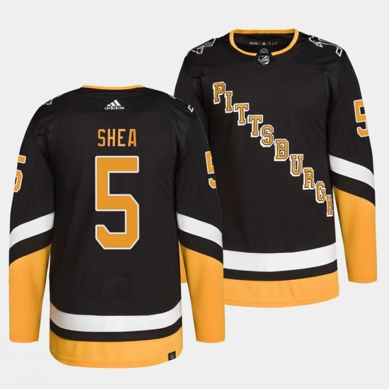 Pittsburgh Penguins #5 ryan shea alternate black jersey Hockey Jersey hockey jersey product view 1