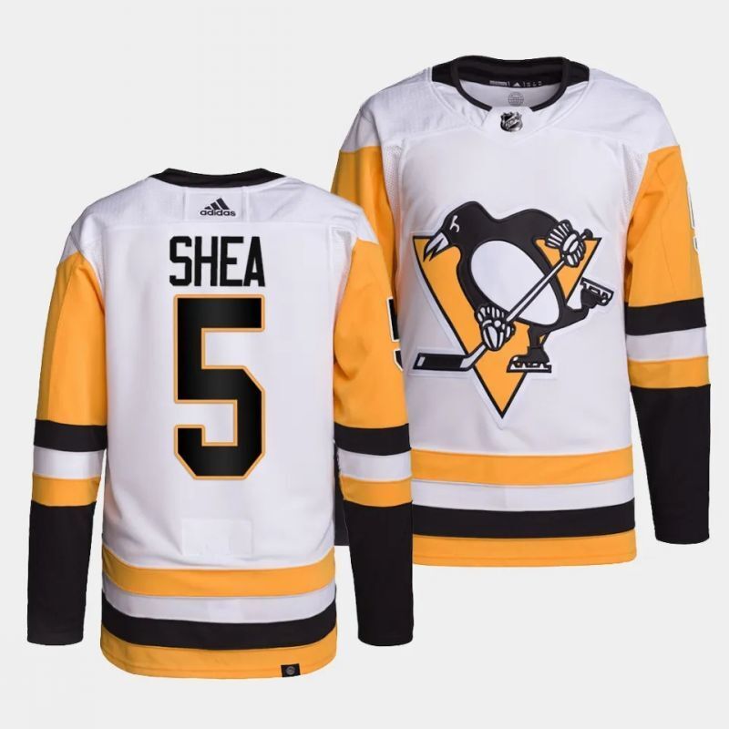 Pittsburgh Penguins #5 ryan shea away white jersey Hockey Jersey hockey jersey product view 1