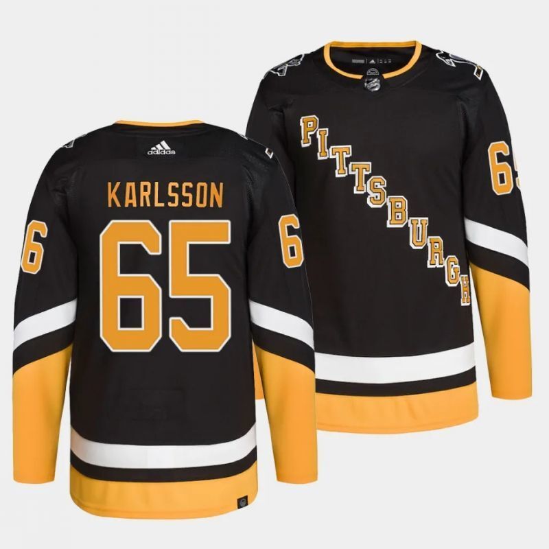 Pittsburgh Penguins #65 erik karlsson alternate primegreen authentic pro black jersey Hockey Jersey hockey jersey product view 1