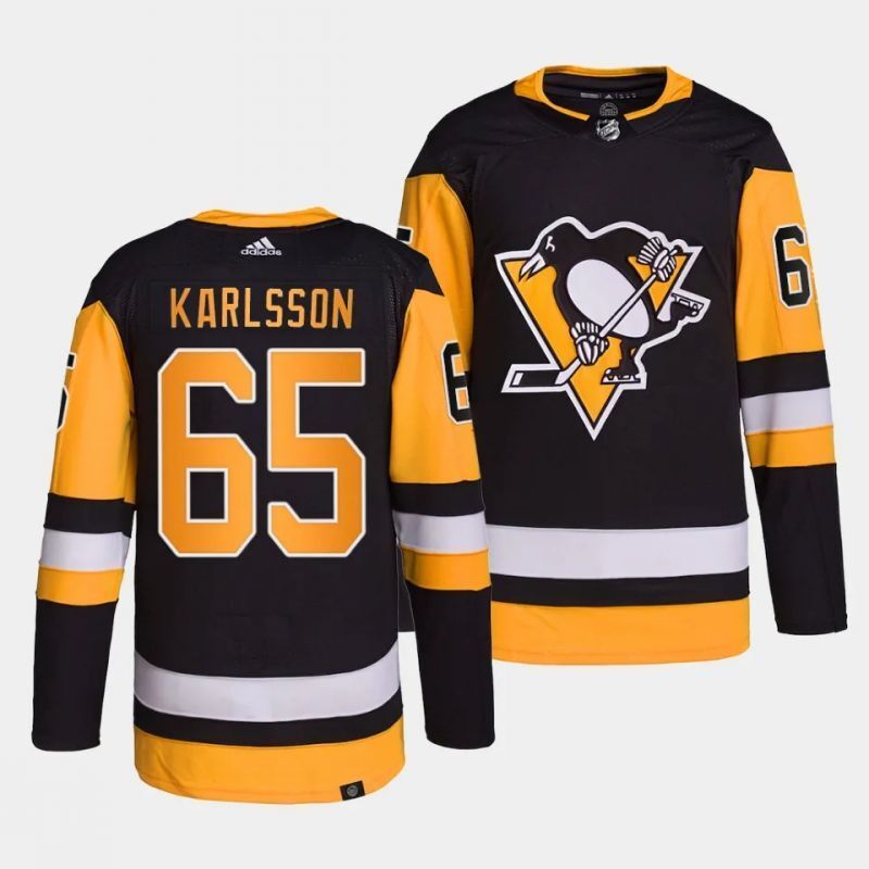 Pittsburgh Penguins #65 erik karlsson home authentic pro primegreen black jersey Hockey Jersey hockey jersey product view 1