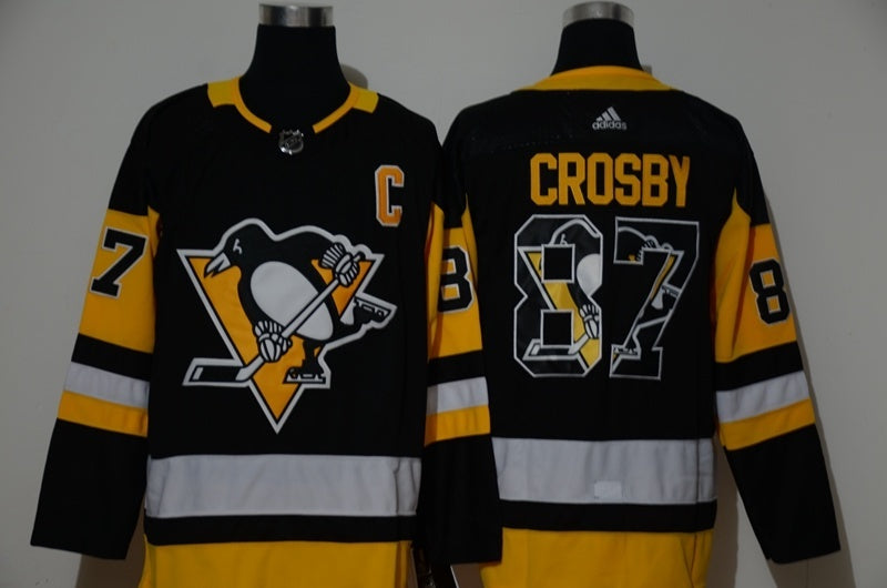 Pittsburgh Penguins #87 Sidney Crosby Fashion Print Edition Hockey Jersey hockey jersey product view 1