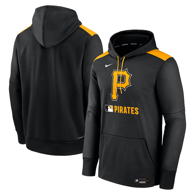 Pittsburgh Pirates Black Collection Performance Pullover Hoodie Baseball Jersey baseball jersey product view 1