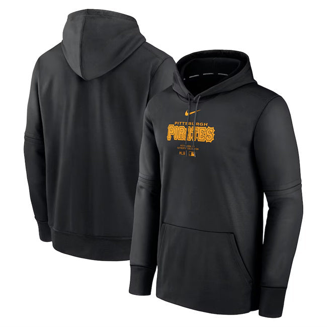 Pittsburgh Pirates Black Collection Practice Performance Pullover Hoodie Baseball Jersey baseball jersey product view 1