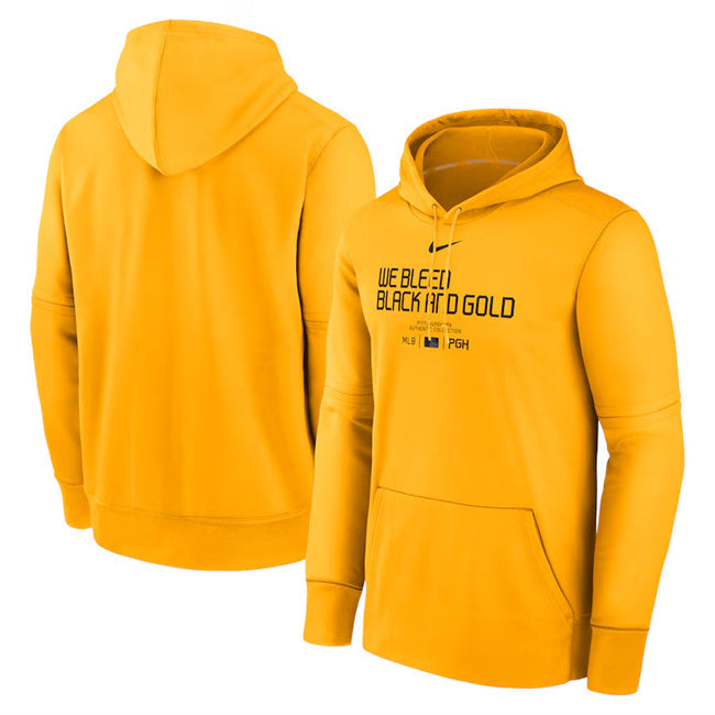 Pittsburgh Pirates Gold Collection City Connect Practice Performance Pullover Hoodie Baseball Jersey baseball jersey product view 1