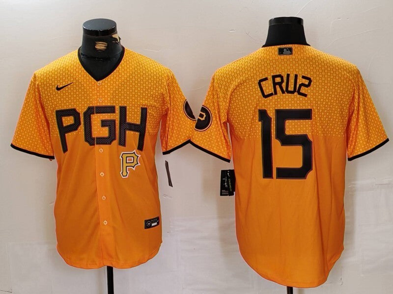 Pittsburgh Pirates #15 Oneil Cruz Pirates City Adult Style 1 Baseball Jersey baseball jersey product view 1
