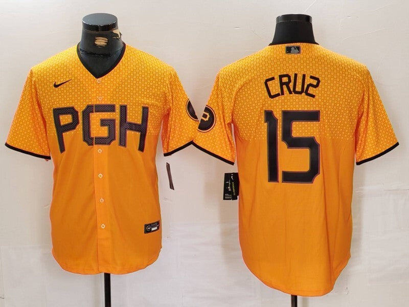 Pittsburgh Pirates #15 Oneil Cruz Pirates City Adult Style 4 Baseball Jersey baseball jersey product view 1