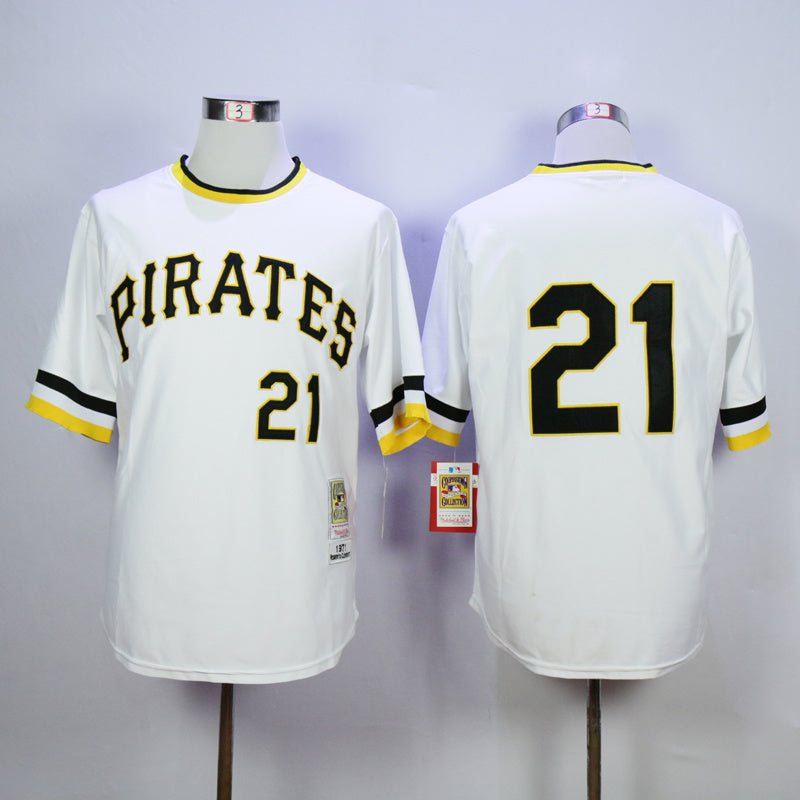 Pittsburgh Pirates #21 Pirates 21 White Pullover 1971 Retro Baseball Jersey baseball jersey product view 1