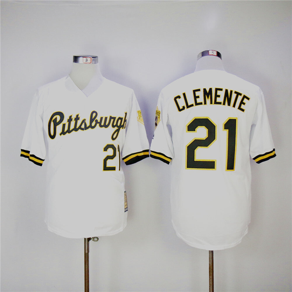 Pittsburgh Pirates #21 Pirates 21 White Retro Fan Baseball Jersey baseball jersey product view 1