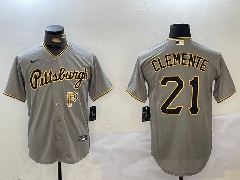 Pittsburgh Pirates #21 Roberto Clemente Fan Edition Style 2 Baseball Jersey baseball jersey product view 1