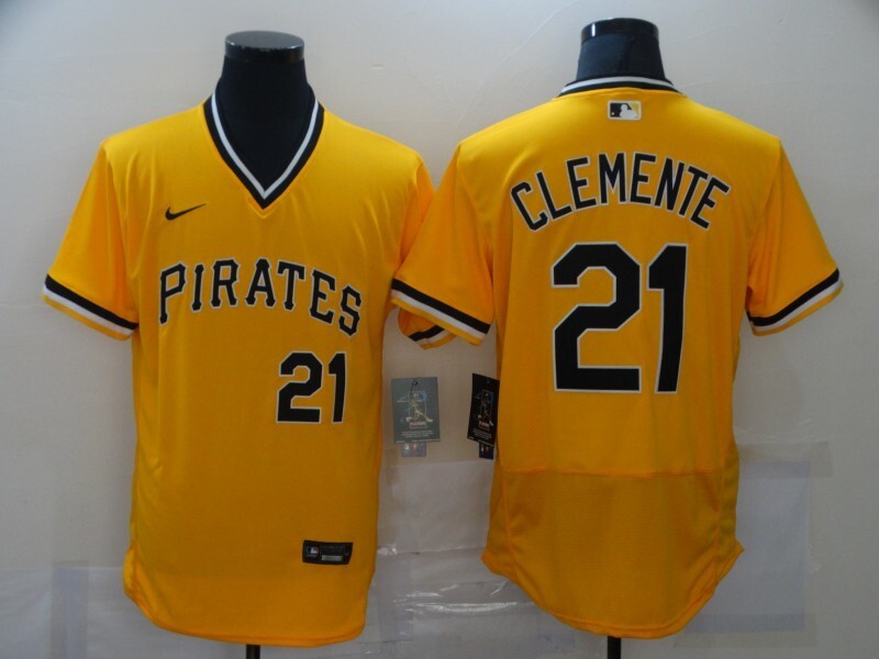 Pittsburgh Pirates #21 Roberto Clemente New Retro Adult 238 Baseball Jersey baseball jersey product view 1