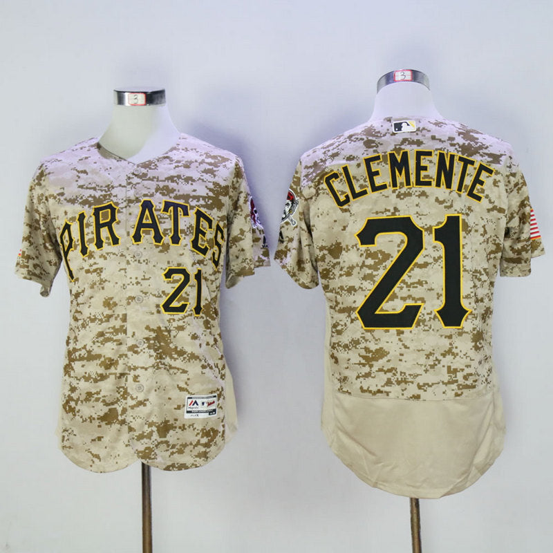 Pittsburgh Pirates #21 Roberto Clemente Pirates 21 Elite Retro Player Baseball Jersey baseball jersey product view 1