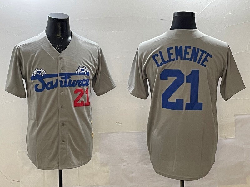 Pittsburgh Pirates #21 Roberto Clemente Pirates Retro Adult Style 3 Baseball Jersey baseball jersey product view 1