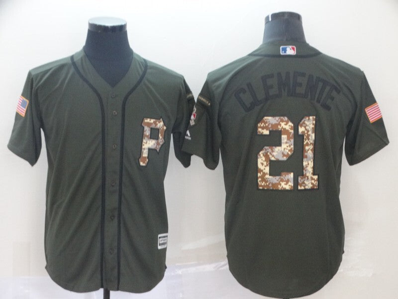 Pittsburgh Pirates #21 Roberto Clemente Style 12 Baseball Jersey baseball jersey product view 1