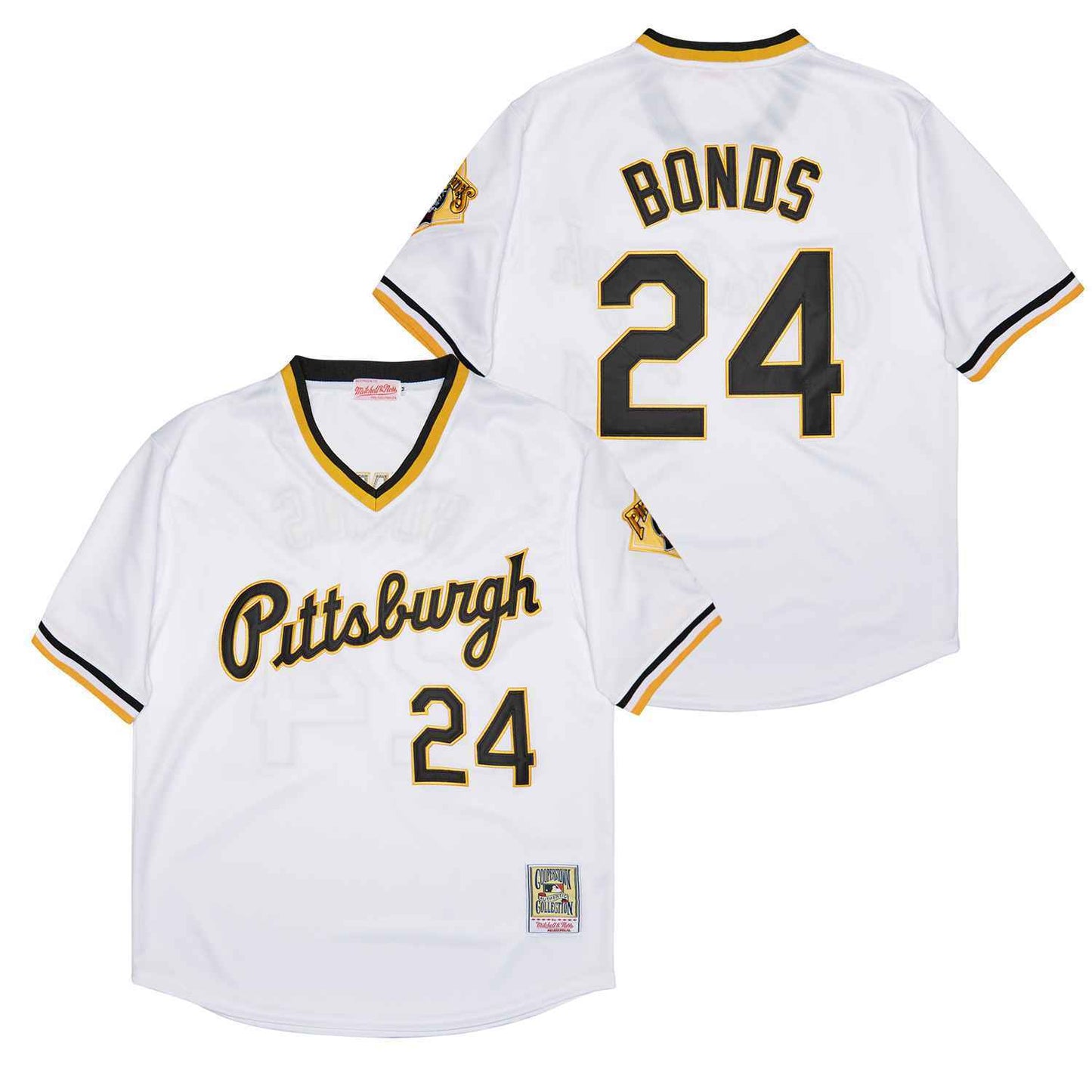 Pittsburgh Pirates #24 Barry Bonds Pirates 24 White New Retro Baseball Jersey baseball jersey product view 1