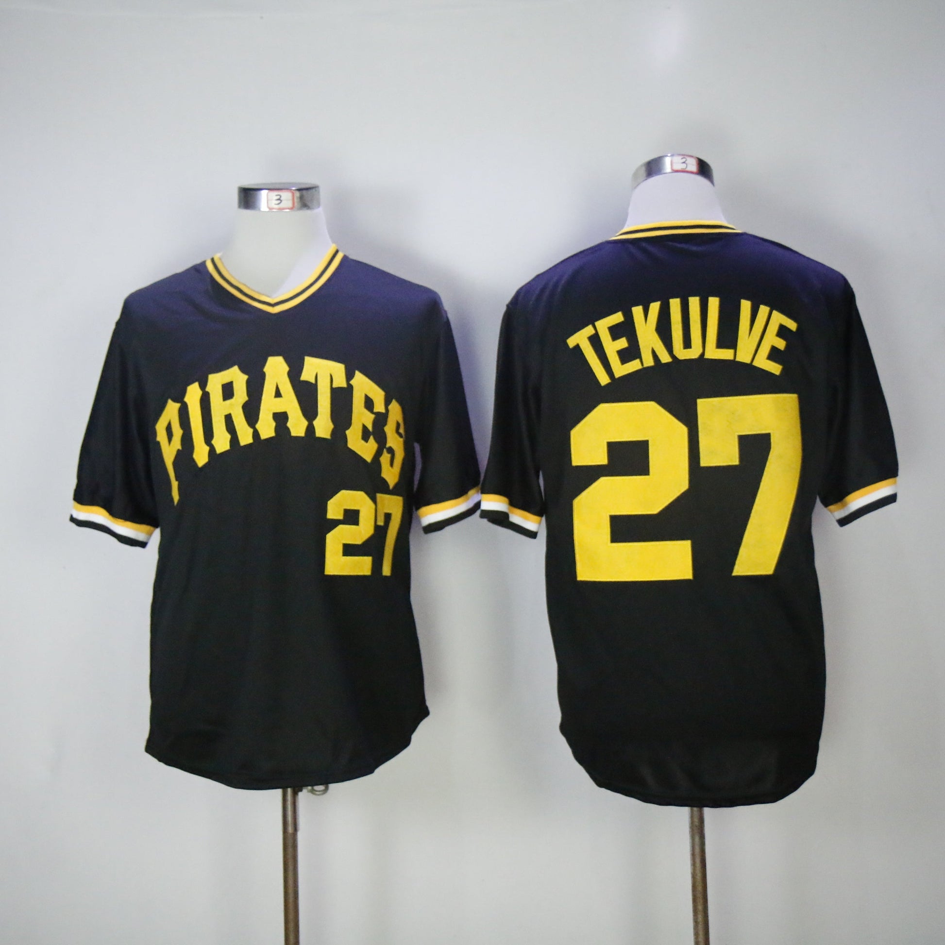 Pittsburgh Pirates #27 Pirates 27 Black Retro Style 2 Baseball Jersey baseball jersey product view 1