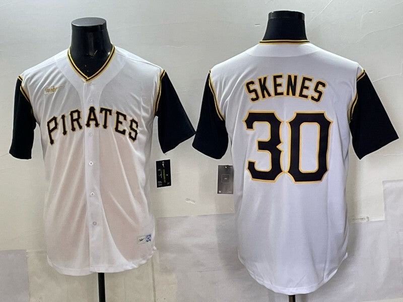 Pittsburgh Pirates #30 Paul Skenes Pirates Retro Adult Baseball Jersey baseball jersey product view 1