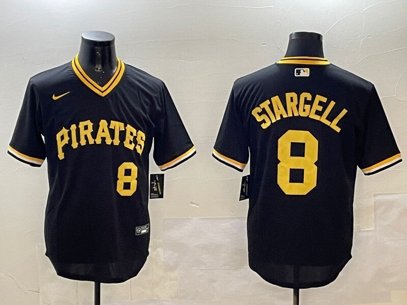 Pittsburgh Pirates #8 Willie Stargell Pirates Retro Adult Baseball Jersey baseball jersey product view 1