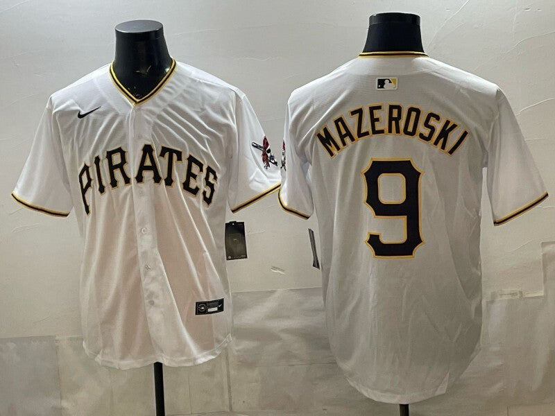 Pittsburgh Pirates #9 Bill Mazeroski Pirates Adult Baseball Jersey baseball jersey product view 1