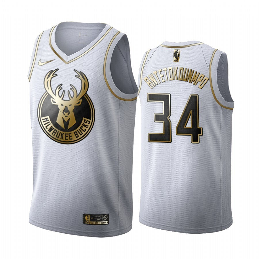 Platinum Edition Bucks 34 # Jersey Basketball Jersey basketball jersey product view 1
