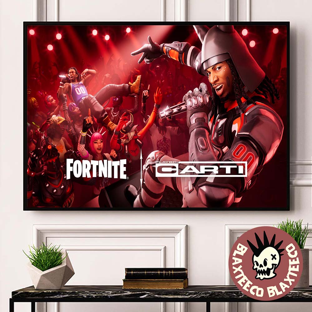 Playboi Carti X Fortnite Whole Lotta Carti Official Key Art Home Decor Poster Canvas Unisex T-shirt, Sweatshirt, Hoodie, Long Sleeve Tee - T-Shirt, Sweatshirt, Hoodie
