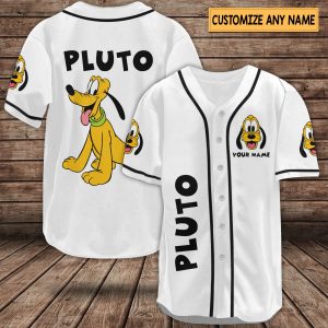 Pluto Baseball Jersey, Pluto Shirt, Pluto 3D Jersey, Custom Name Shirts baseball jersey product view 1