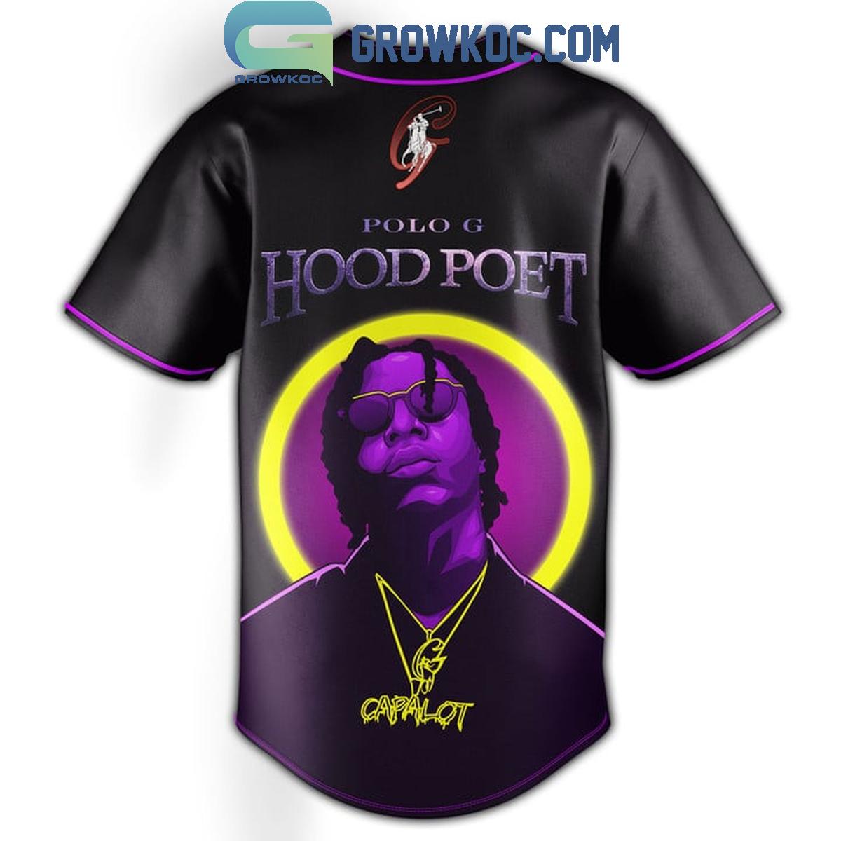 Polo G Hood Poet Rap Star Baseball Jersey baseball jersey product view 3