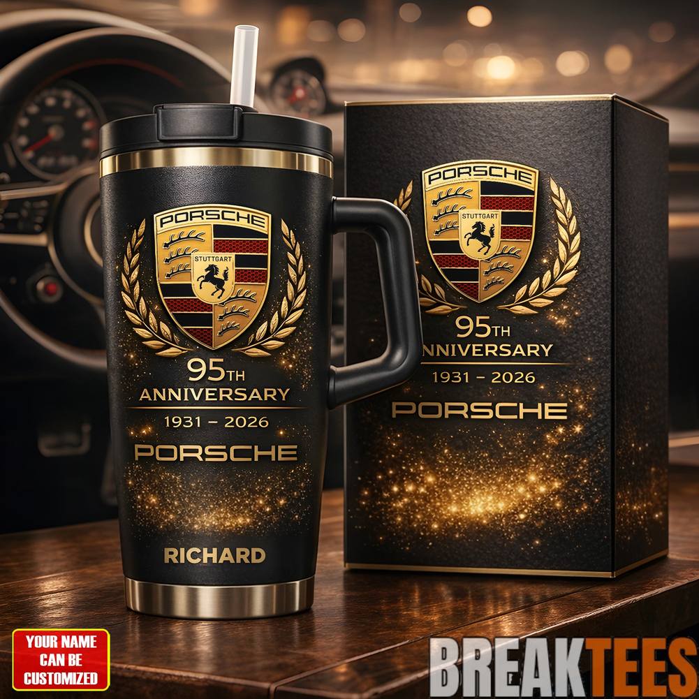 Porsche 95th Anniversary Custom YETI Tumbler Unisex T-shirt, Sweatshirt, Hoodie, Long Sleeve Tee - T-Shirt, Sweatshirt, Hoodie