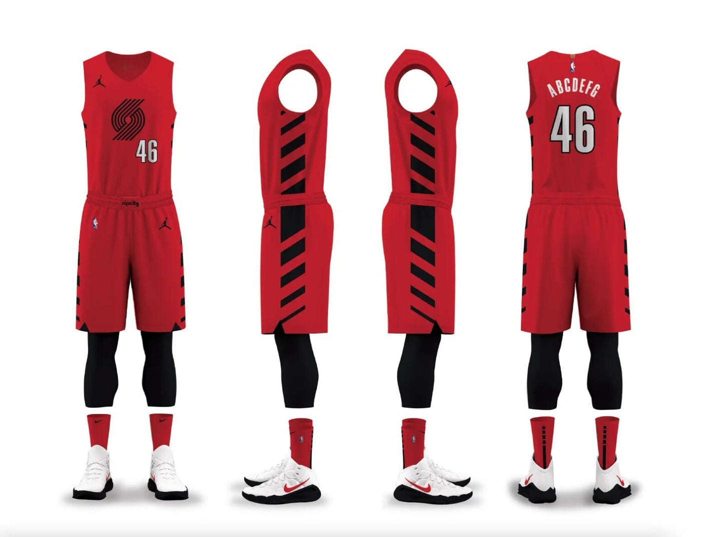 Portland Trail Blazers 2024-25 Statement Style 1 Basketball Jersey basketball jersey product view 1